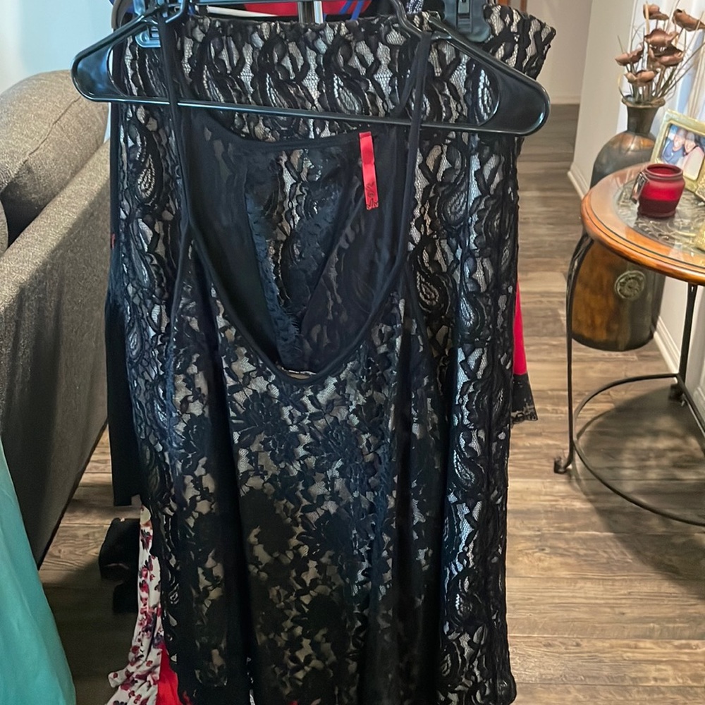 2 piece black lace set
